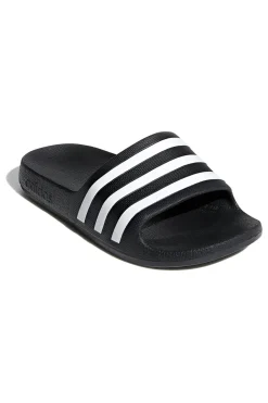 Adidas Adilette Aqua K – Schwarze Pantoletten mit goldenen Details