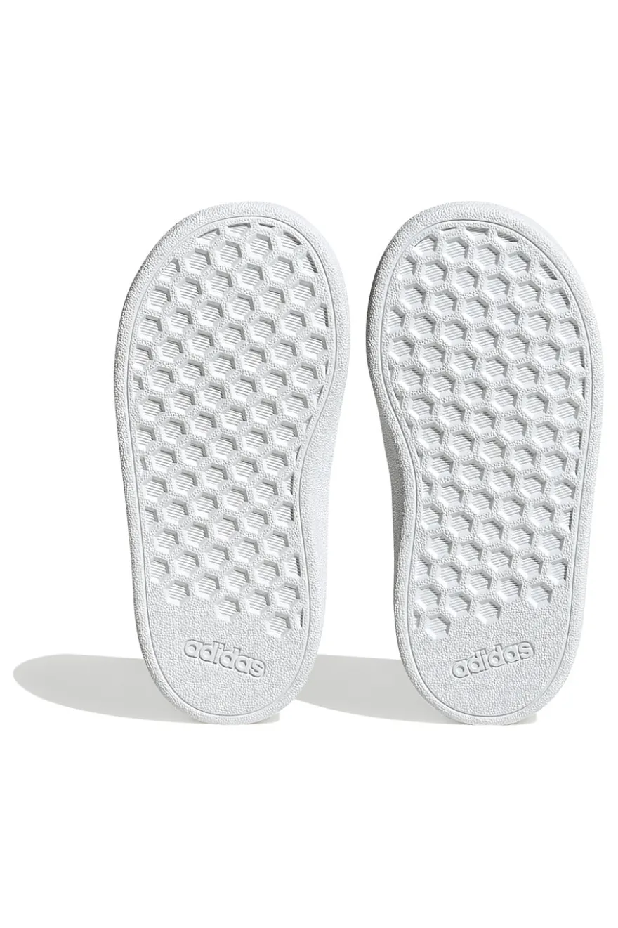 Adidas Grand Court 2 CF I schwarze Schuhe mit mehrfarbigen Details und Klettverschluss