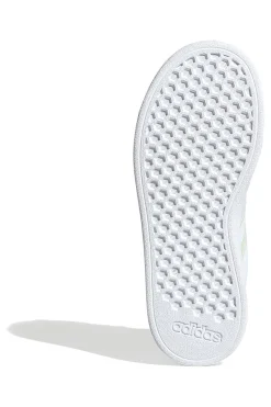 Adidas Grand Court 2.0 EL C – Weiße Sneakers mit schillernden Streifen und Klettverschluss