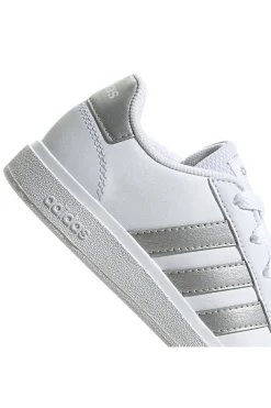Adidas Grand Court 2 K – Weiße Sneakers mit silbernen Streifen