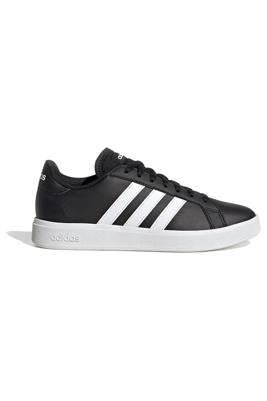 Adidas Grand Court Base 2 Schwarze Sneaker mit weißen 3-Streifen