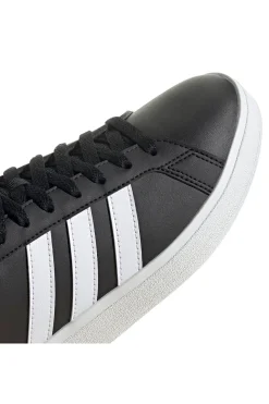 Adidas Grand Court Base 2 Schwarze Sneaker mit weißen 3-Streifen