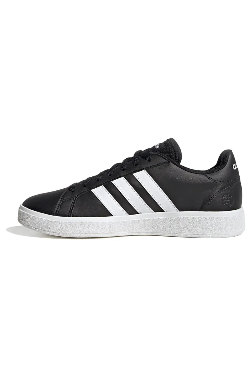 Adidas Grand Court Base 2 Schwarze Sneaker mit weißen 3-Streifen