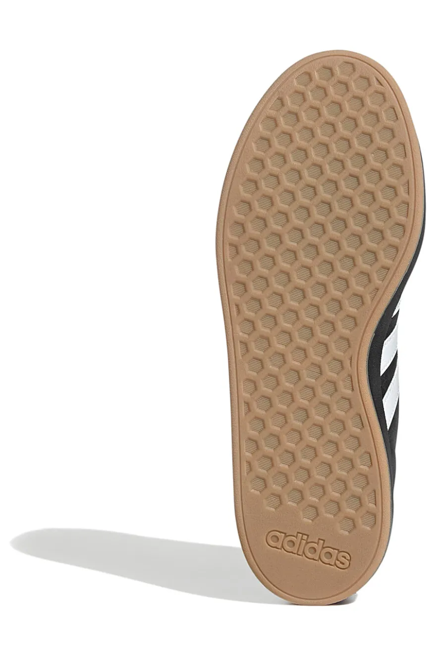 Adidas Grand Court Base 00er Retro-Sneaker in Schwarz mit weißen Streifen