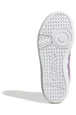 Adidas Hoops 4.0 CF C Sneaker in Weiß und Lila mit Klettverschluss