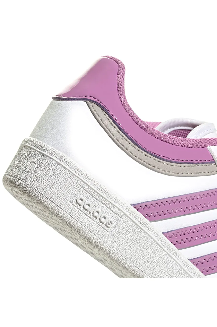 Adidas Hoops 4.0 CF C Sneaker in Weiß und Lila mit Klettverschluss
