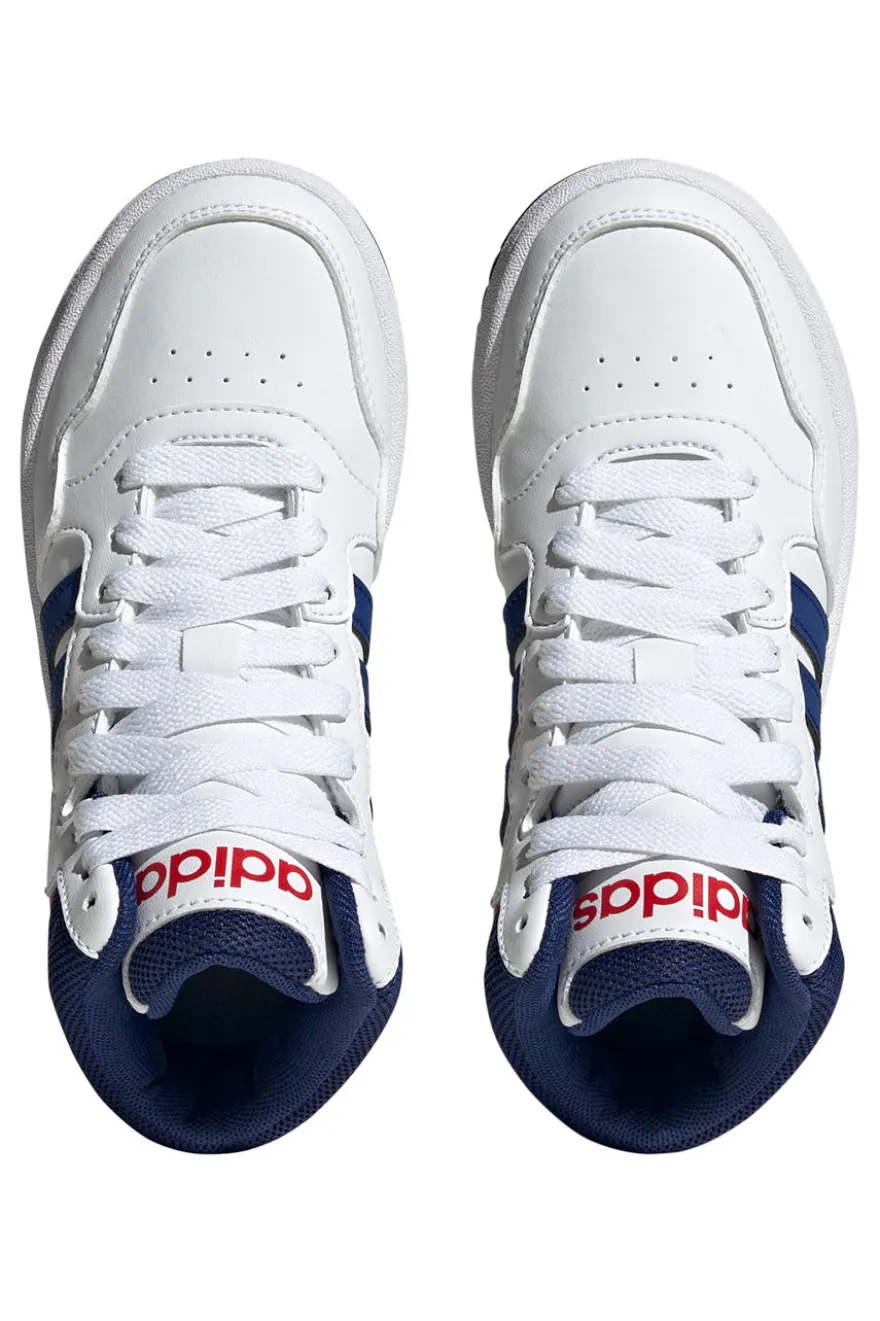 Adidas Hoops 3.0 Mid K Weiße hohe Turnschuhe
