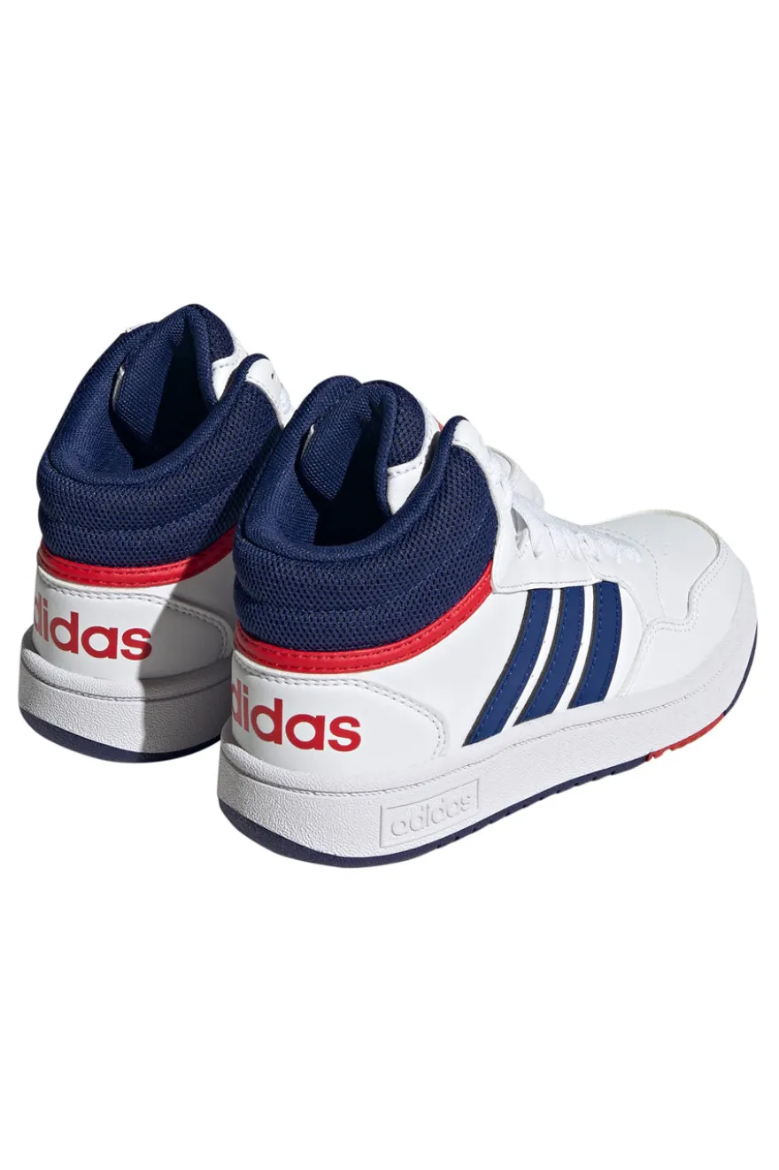 Adidas Hoops 3.0 Mid K Weiße hohe Turnschuhe