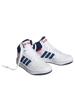 Adidas Hoops 3.0 Mid K Weiße hohe Turnschuhe