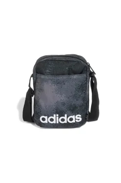 Adidas LIN G ORG Schultertasche mit Washed-Effekt, schwarz