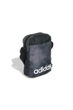 Adidas LIN G ORG Schultertasche mit Washed-Effekt, schwarz