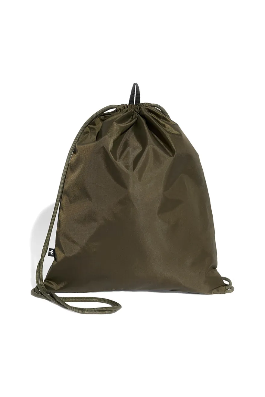 Adidas Linear Gymsack, grüner Turnbeutel mit Frontlogo