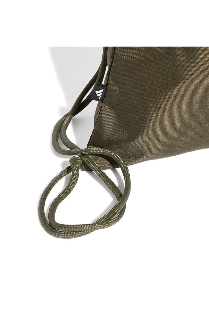 Adidas Linear Gymsack, grüner Turnbeutel mit Frontlogo