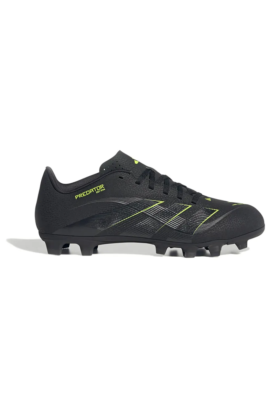 Adidas Predator Club FG/MG Schwarze Fußballschuhe mit Limettendetails