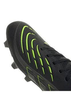 Adidas Predator Club FG/MG Schwarze Fußballschuhe mit Limettendetails