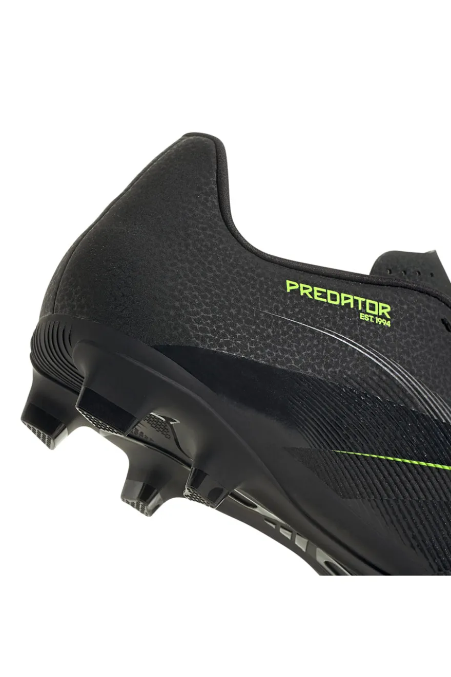 Adidas Predator Club FG/MG Schwarze Fußballschuhe mit Limettendetails
