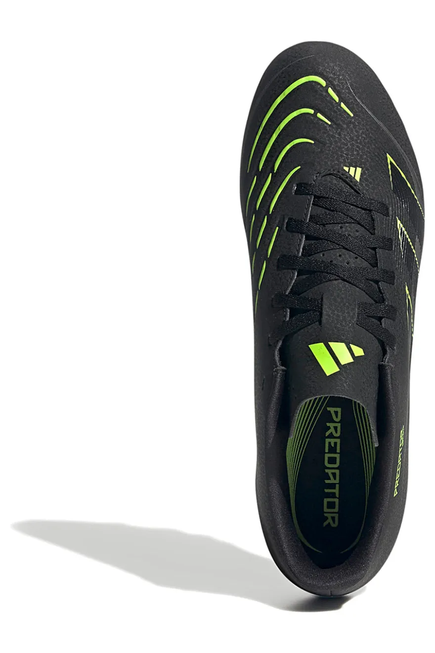 Adidas Predator Club FG/MG Schwarze Fußballschuhe mit Limettendetails