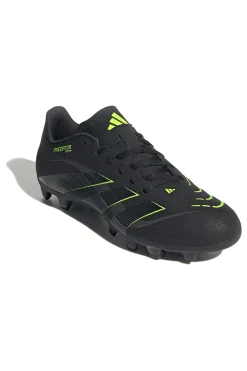 Adidas Predator Club FG/MG Schwarze Fußballschuhe mit Limettendetails