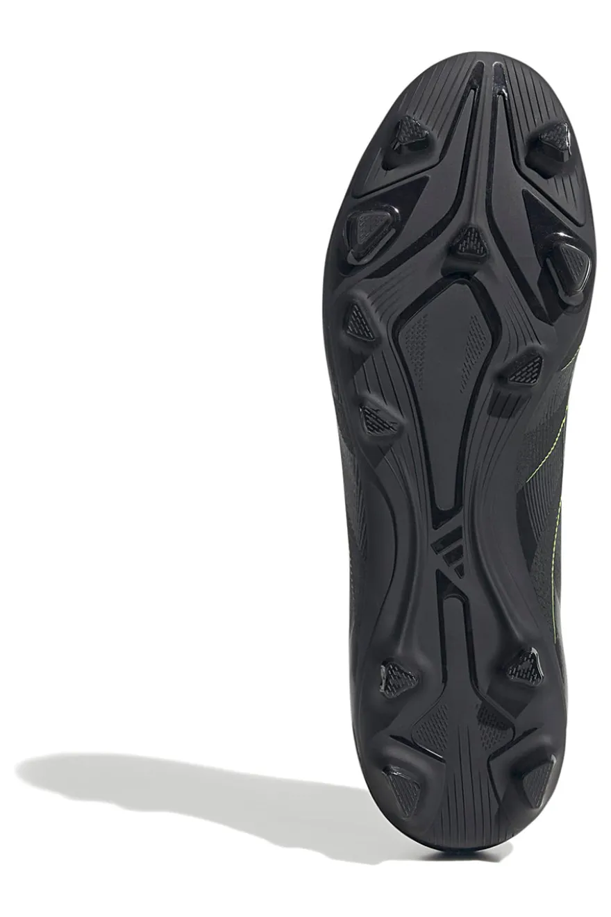 Adidas Predator Club FG/MG Schwarze Fußballschuhe mit Limettendetails