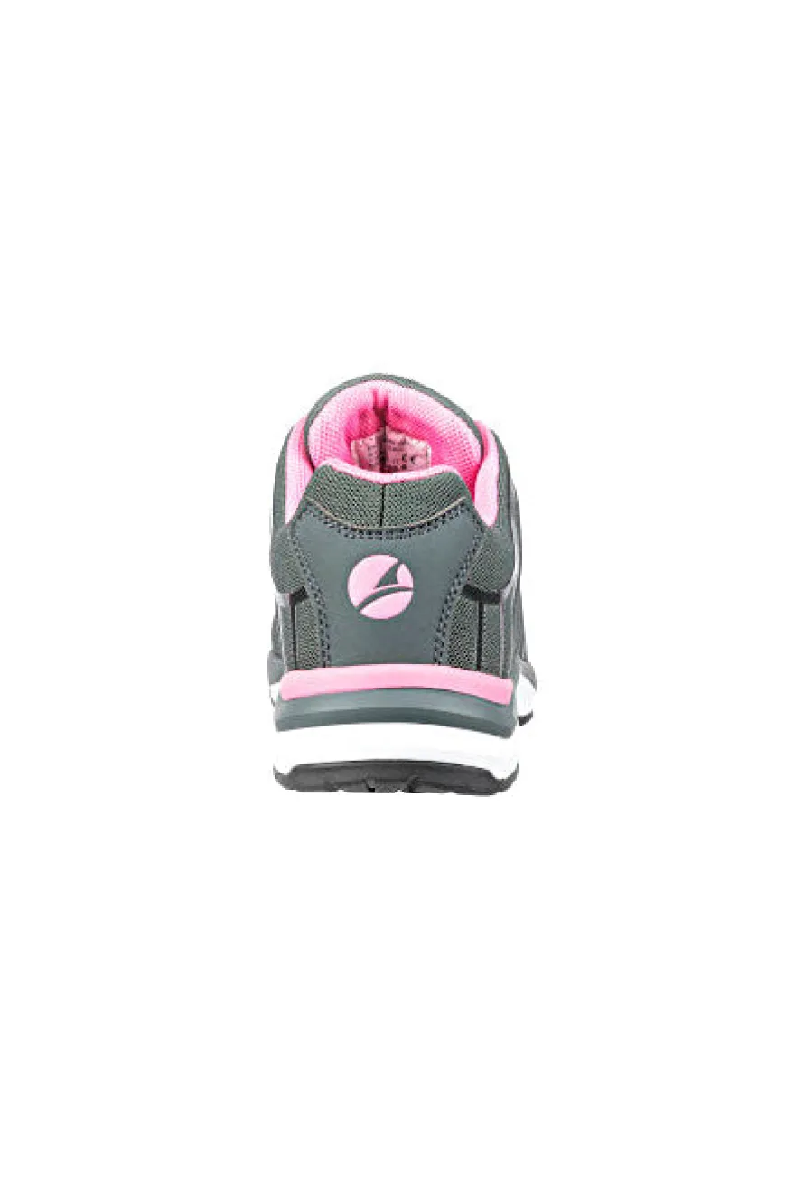 Albatros Twist Pink WNS Low S1P ESD HRO SRC Sicherheitsschuhe in Grau und Rosa