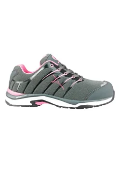 Albatros Twist Pink WNS Low S1P ESD HRO SRC Sicherheitsschuhe in Grau und Rosa