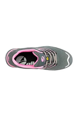 Albatros Twist Pink WNS Low S1P ESD HRO SRC Sicherheitsschuhe in Grau und Rosa
