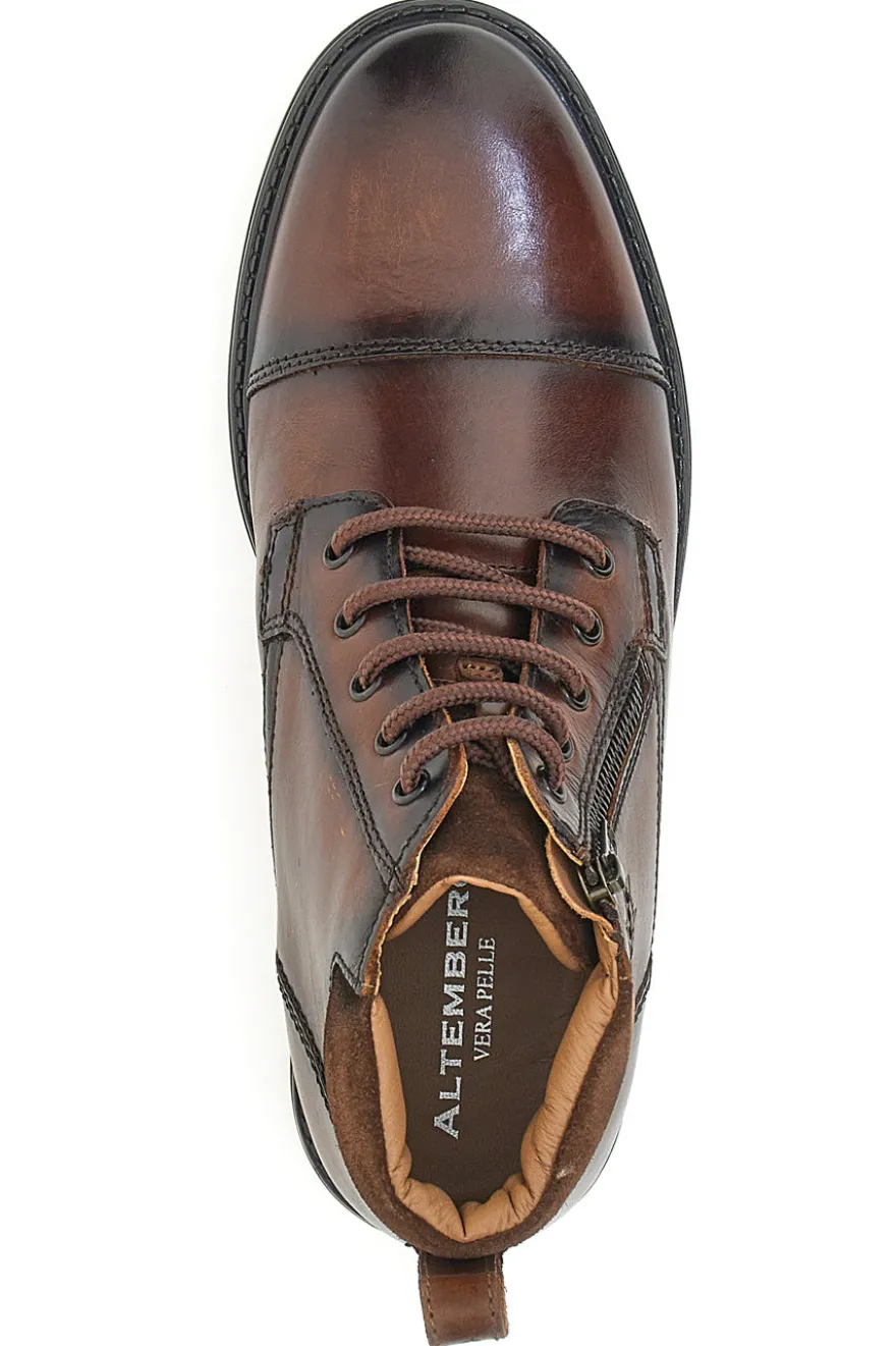 Altemberg 2302 Braune hohe Schnürschuhe