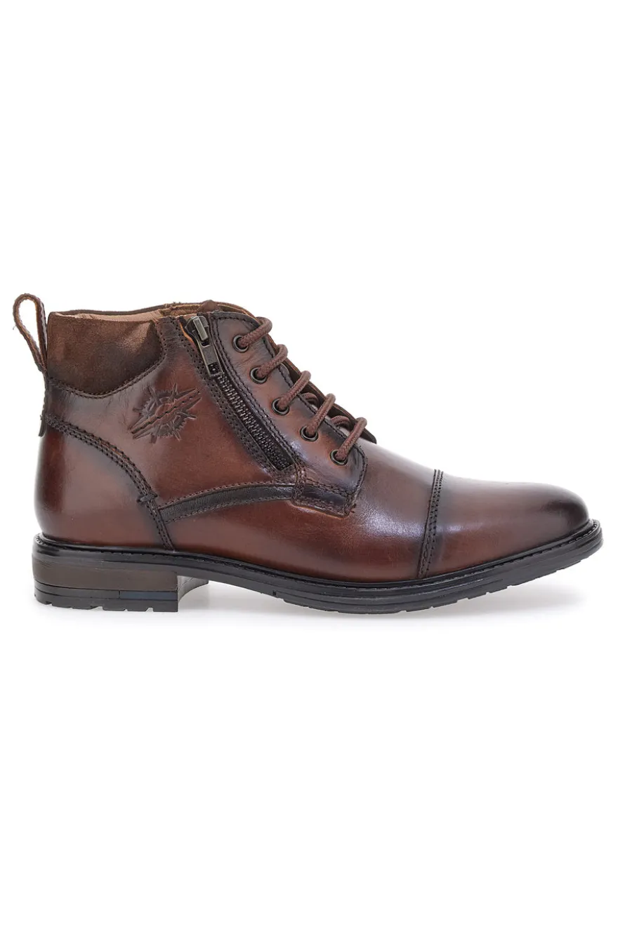 Altemberg 2302 Braune hohe Schnürschuhe