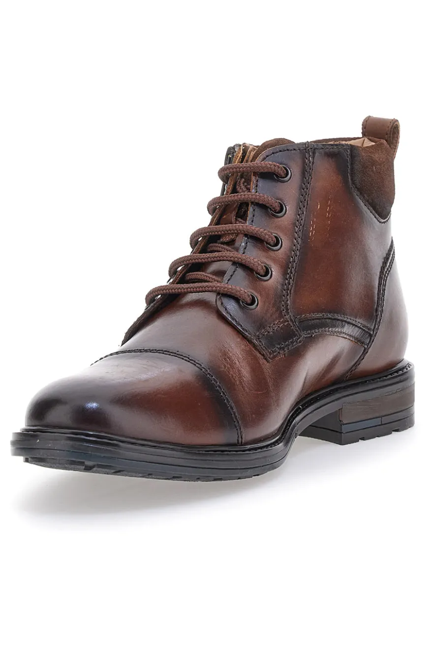 Altemberg 2302 Braune hohe Schnürschuhe