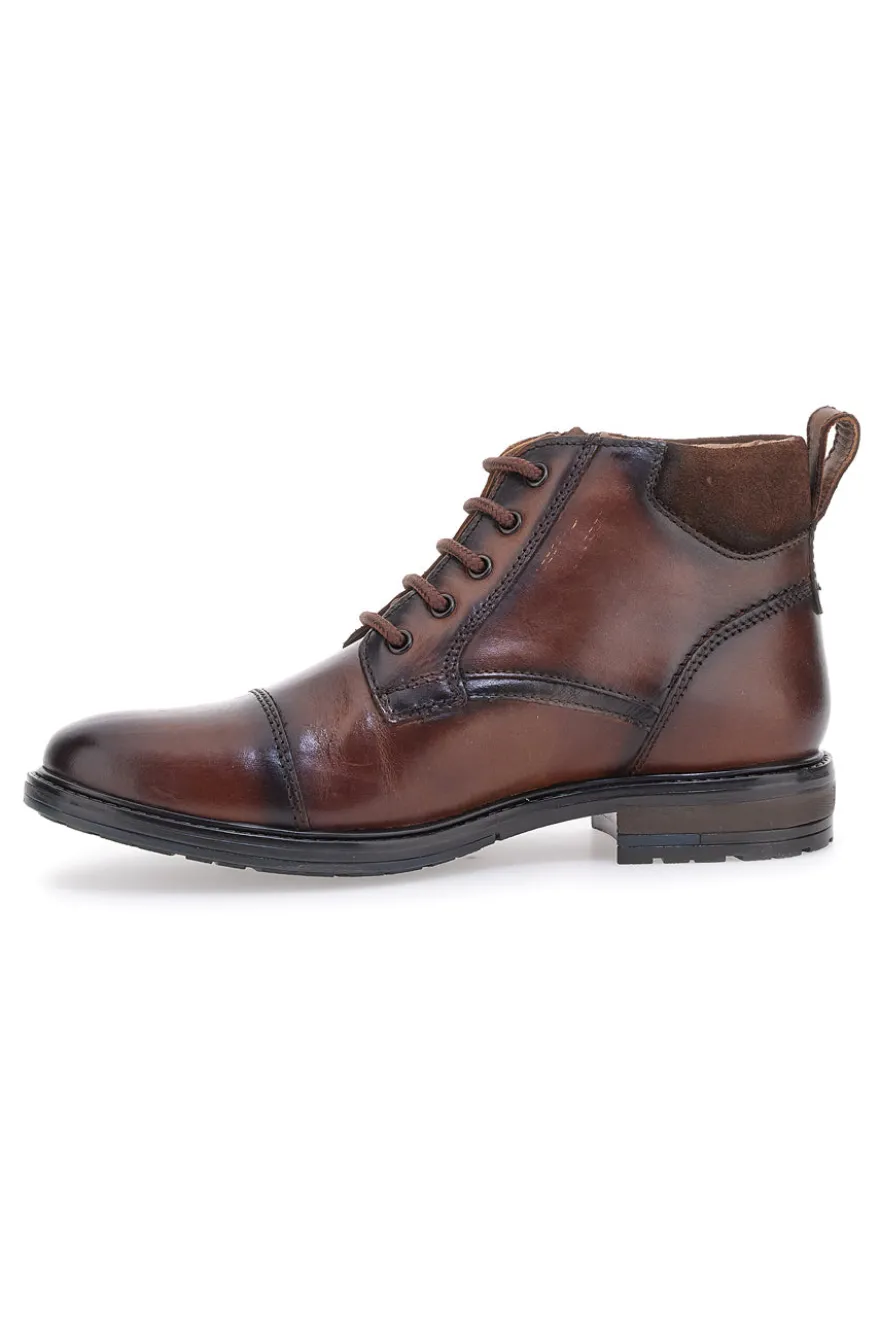 Altemberg 2302 Braune hohe Schnürschuhe