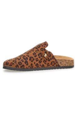 Altemberg 1106 Leopard Print Buckle Sabot Slippers
