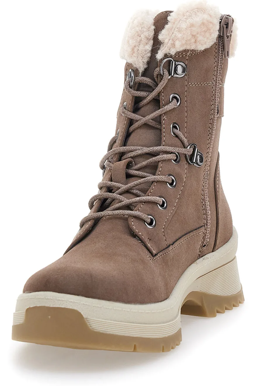Altemberg SN2410262 Taupe Stiefeletten mit warmer Innenausstattung