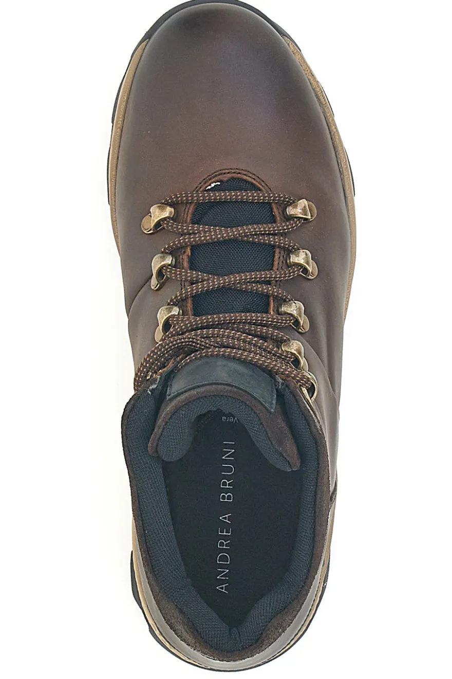 Andrea Bruni H505HECTOR Braune Trekkingstiefel mit zweifarbiger Sohle