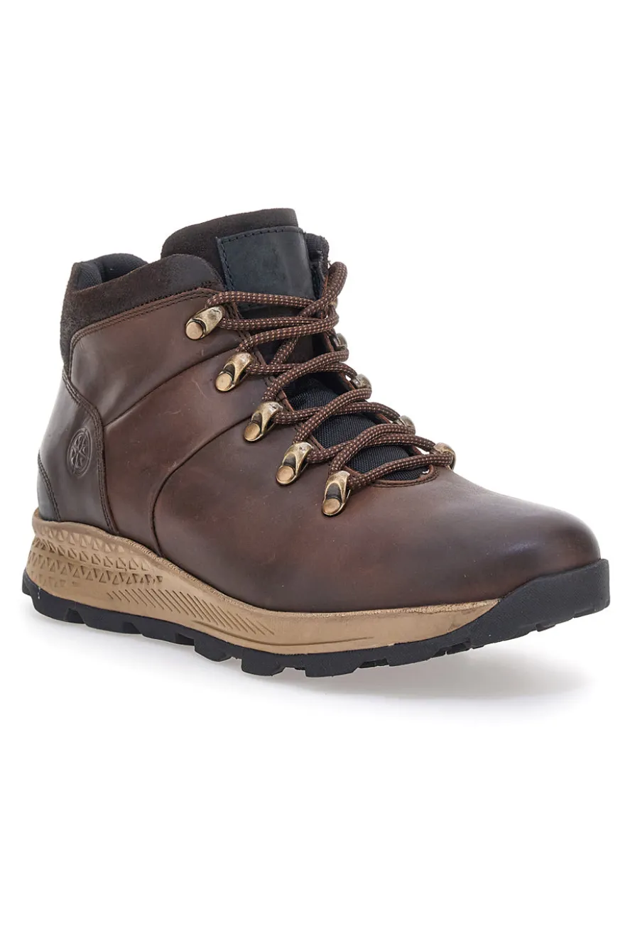Andrea Bruni H505HECTOR Braune Trekkingstiefel mit zweifarbiger Sohle