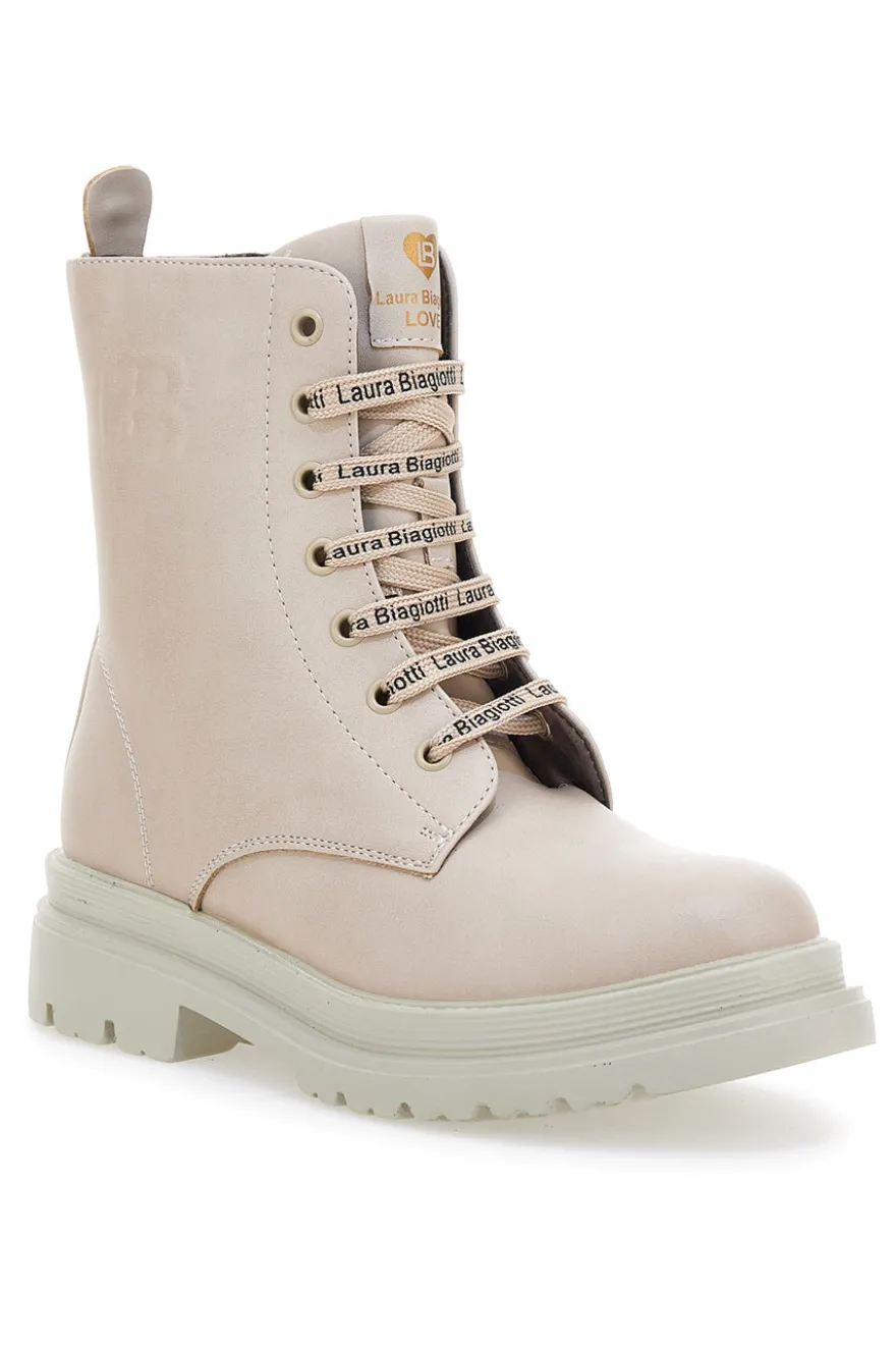 Anfibi Beige Con Cerniera Laterale LAURA BIAGIOTTI 94059392