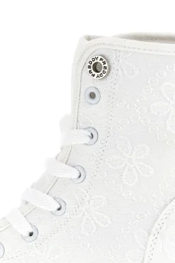 Anfibi bianchi platform tomaia ricamata Freddy S2617FY7691
