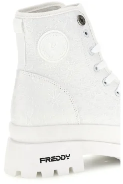 Anfibi bianchi platform tomaia ricamata Freddy S2617FY7691