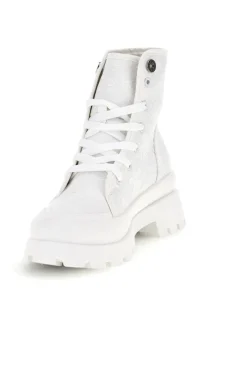 Anfibi bianchi platform tomaia ricamata Freddy S2617FY7691