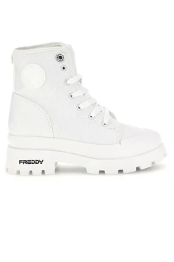 Anfibi bianchi platform tomaia ricamata Freddy S2617FY7691