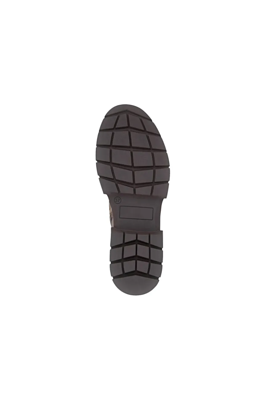 Anfibi marroni caldi con zip e suola carrarmato Bagatt D35ANC355000