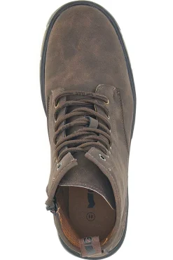 Anfibi marroni stringati zip laterale Gas GAM521551