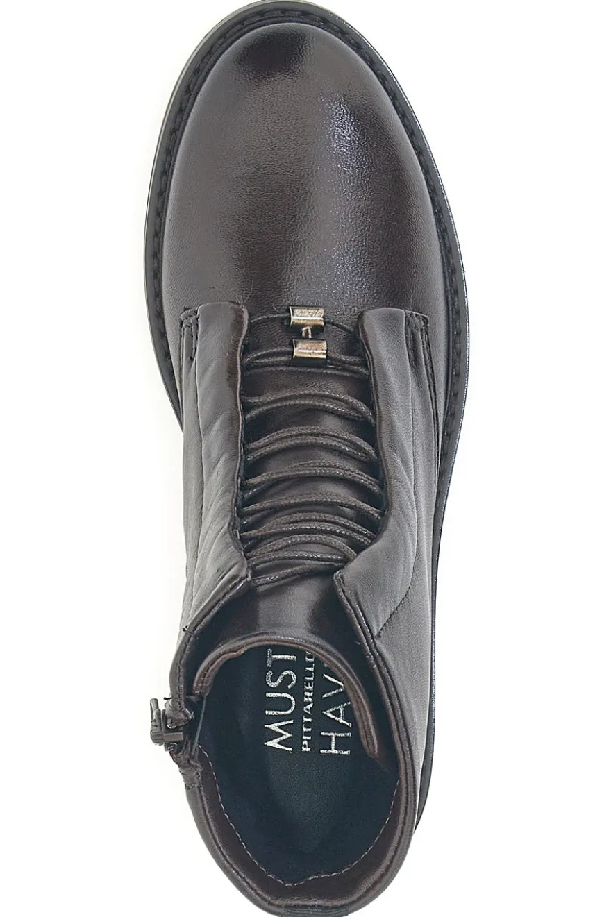 Anfibi moka in vera pelle Pittarello Must have T81224