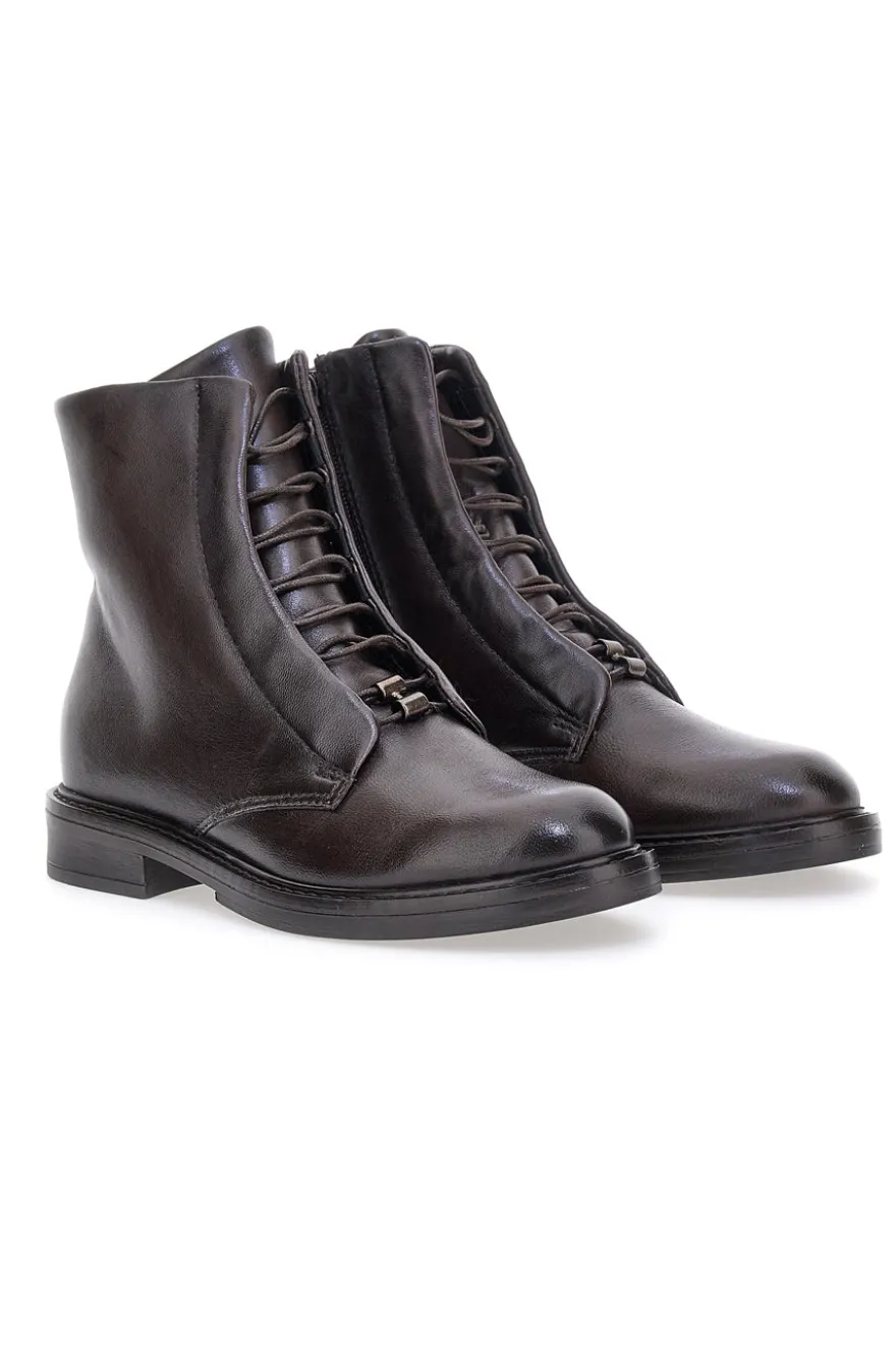 Anfibi moka in vera pelle Pittarello Must have T81224