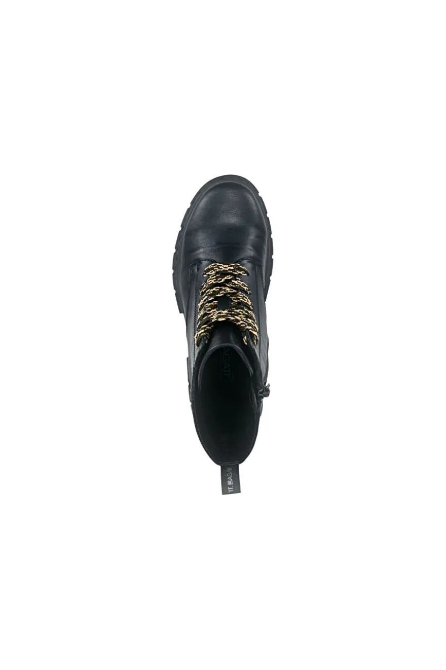 Anfibi neri caldi con zip e suola carrarmato Bagatt D35ANC355000