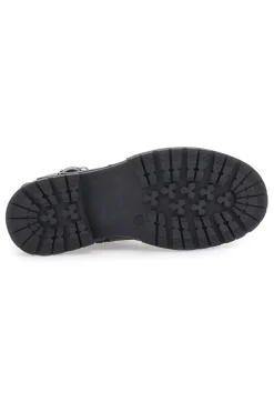 Anfibi neri con fibbie decorative e stella Pitt Kids SKBS1033