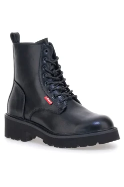 Anfibi neri con suola alta e zip laterale Levi's VBIL0020S
