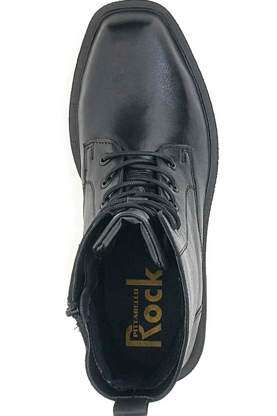 Anfibi Neri In Pelle Pittarello Rock 6680