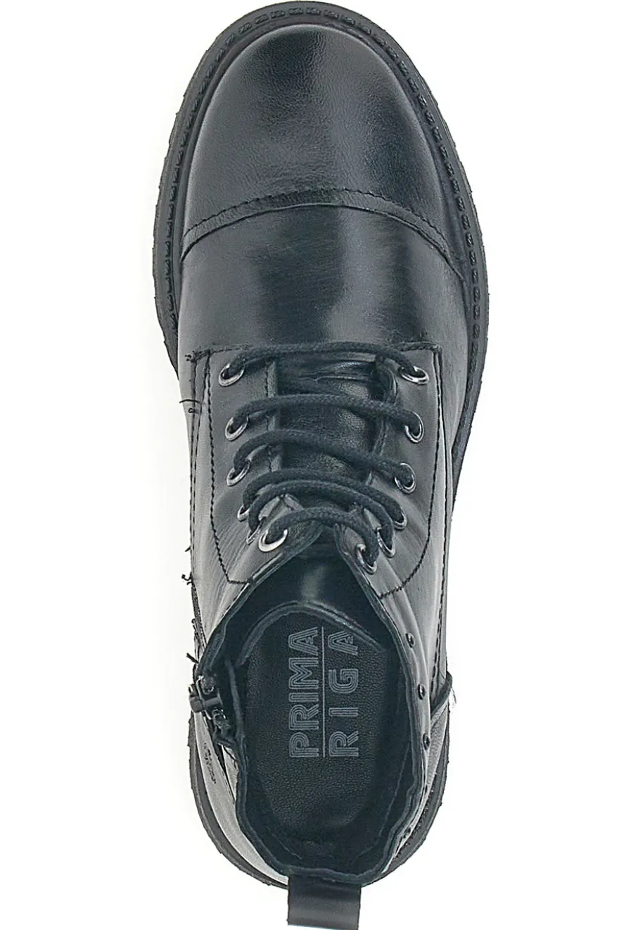 Anfibi Neri in vera pelle con borchie Prima Riga 503