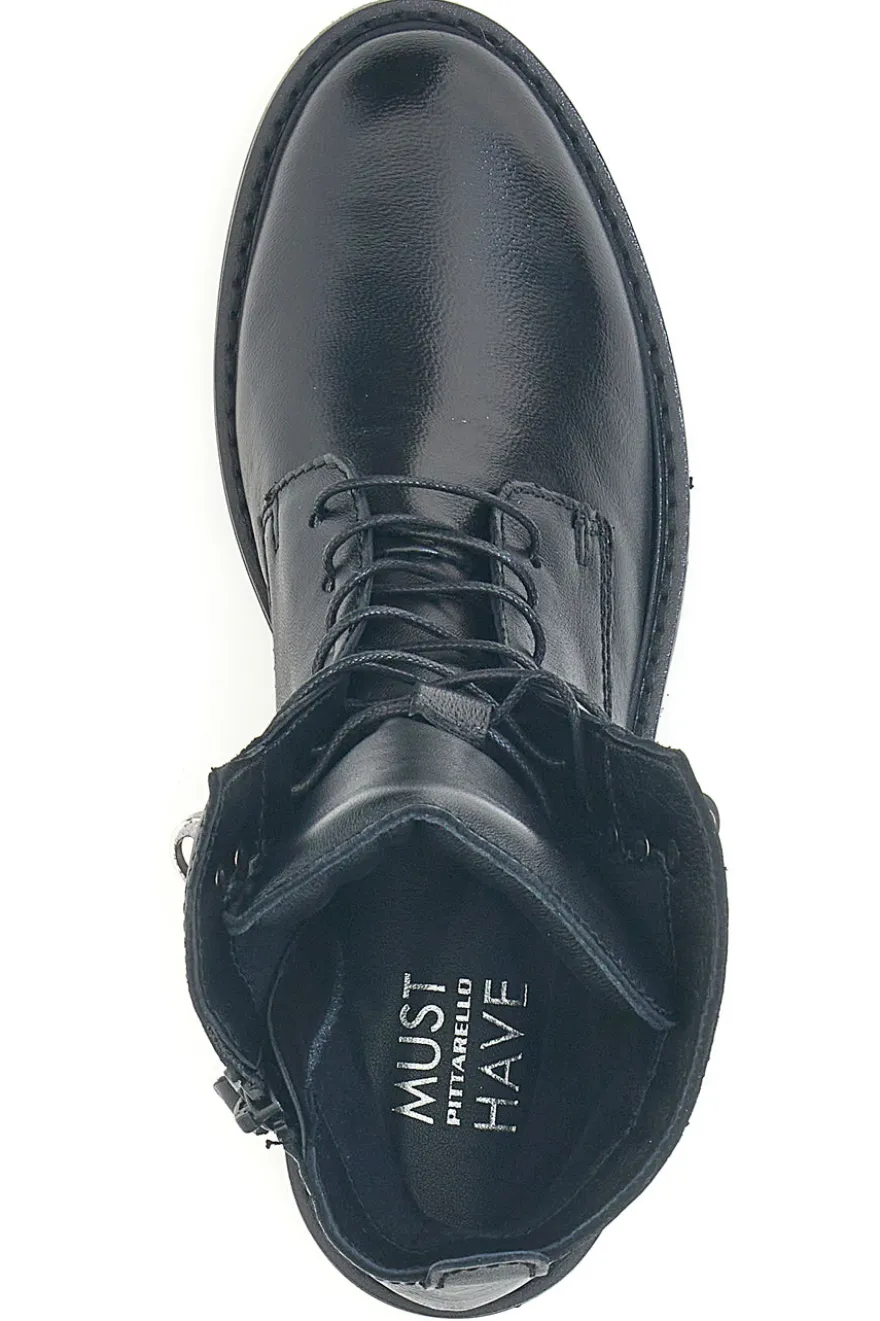 Anfibi neri in vera pelle Pittarello Must have T81208