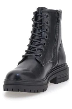 Anfibi neri minimal con fondo carrarmato Pittarello Capsule BT23059037